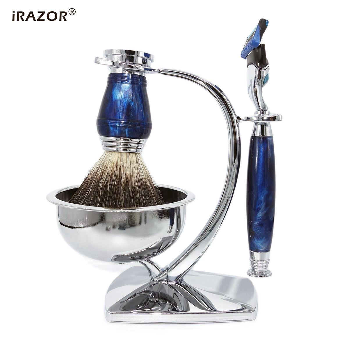 Men Accessories Combo Gift - iRAZOR Royalblue 5-warstwowy zestaw do golenia