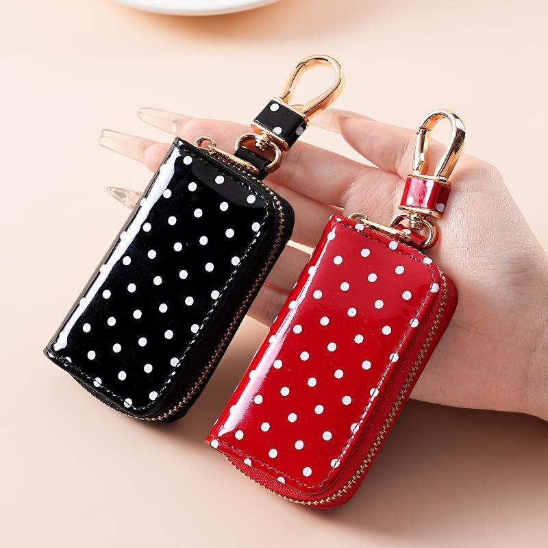 Men Accessories Store - Etui na klucze z błyszczącej skóry