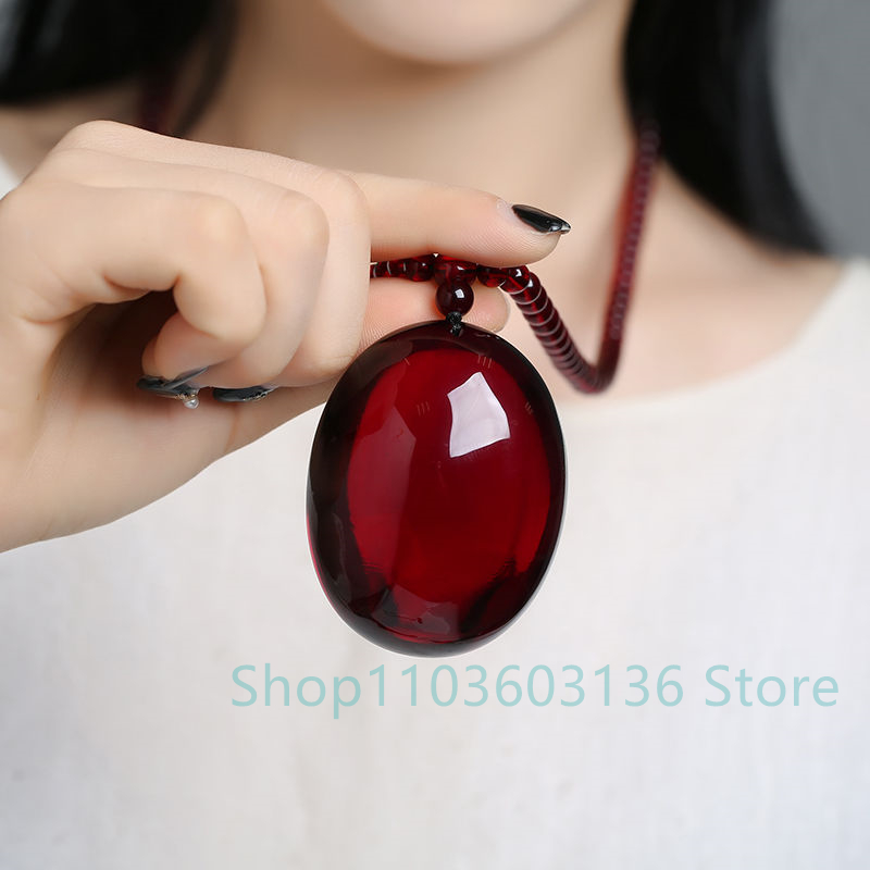 Men'S Accessories Drop Shipping - Naturalny burgund wosk pszczeli wisiorek naszyjnik