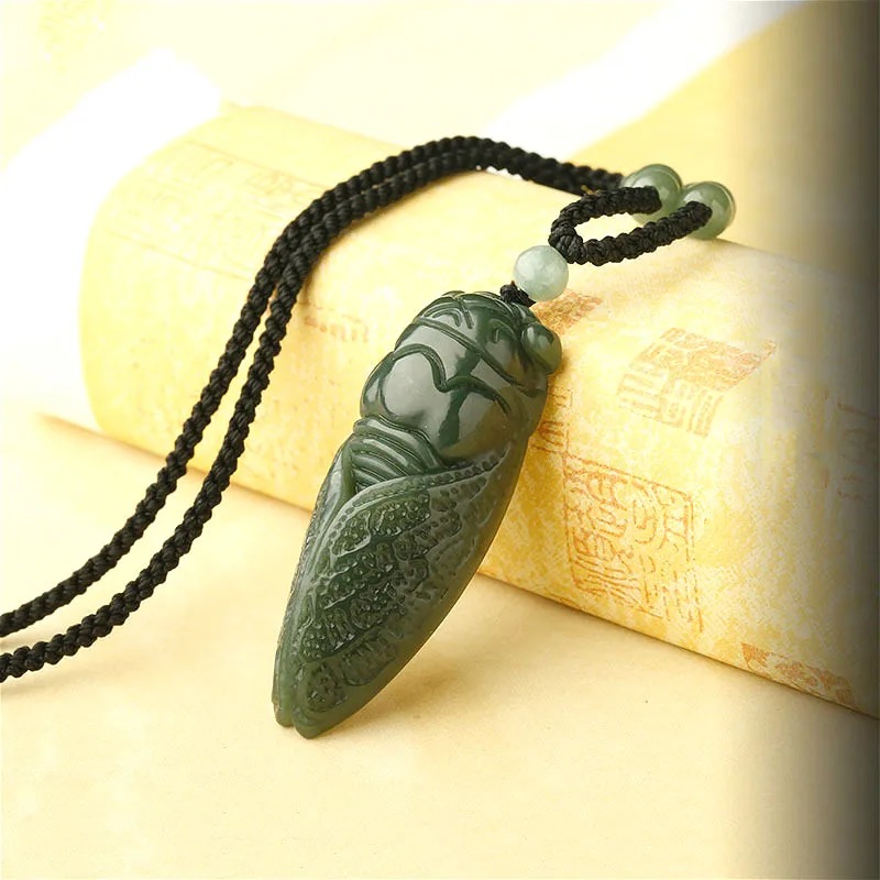 Naturalny Hetian Jade cykada w – Men Accessories For Hand recenzja i cena