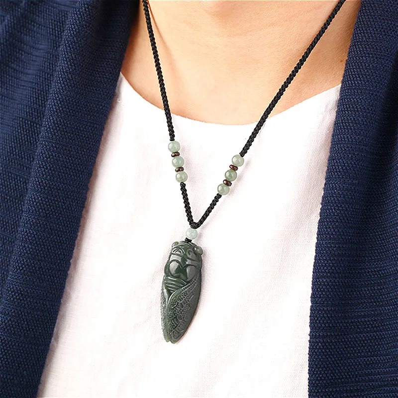 Naturalny Hetian Jade cykada w – Men Accessories For Hand recenzja i cena