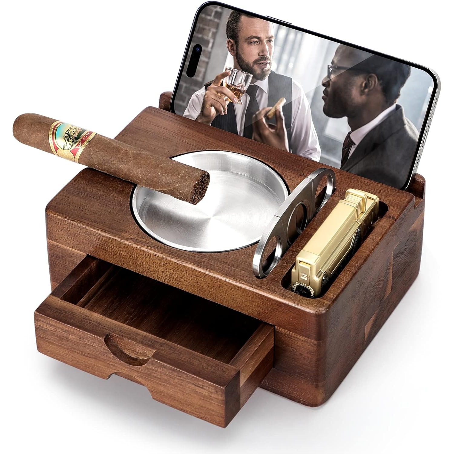 Drewniane popielniczki z uchwy – Men Accessories Drawer recenzja i cena