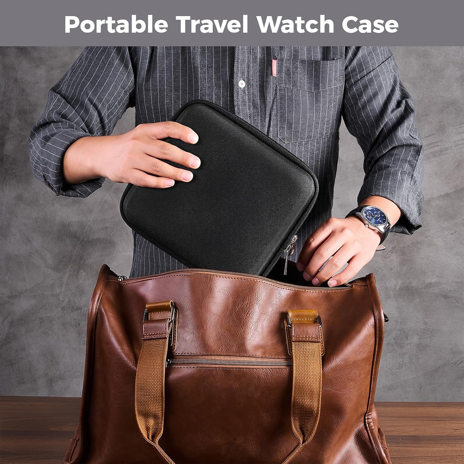 Etui na zegarki podróżne z 6 p – Men'S Accessories Travel Bag recenzja i cena