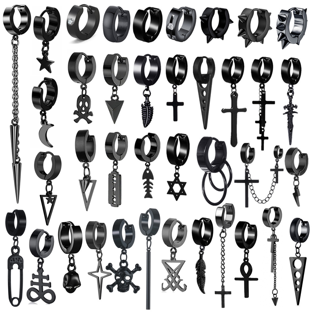 2023 nowy czarny Punk ze stali – Men'S Accessories Drop Shipping recenzja i cena