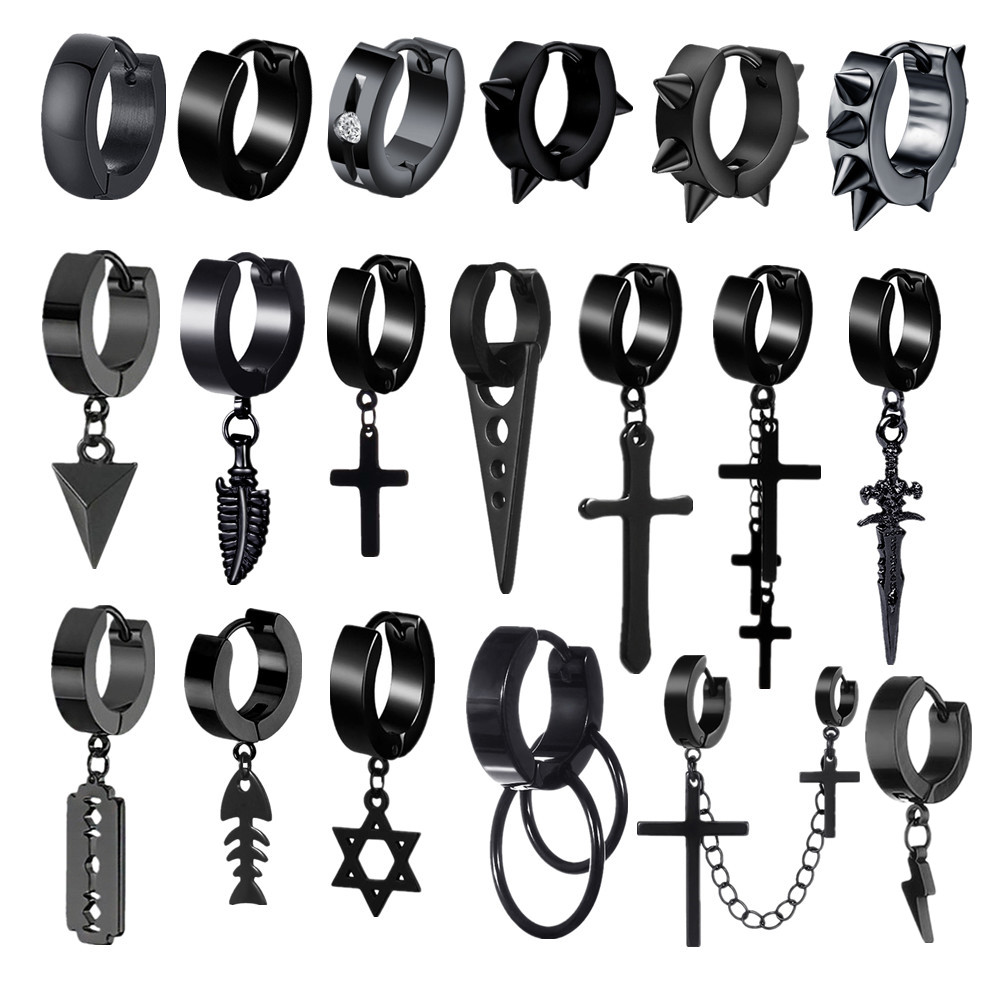2023 nowy czarny Punk ze stali – Men'S Accessories Drop Shipping recenzja i cena
